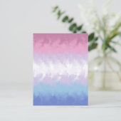 Boho Pastel Fluffy Abstract Bigender Pride Vlag Briefkaart (Staand voorkant)