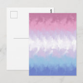 Boho Pastel Fluffy Abstract Bigender Pride Vlag Briefkaart (Voorkant / Achterkant)