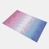Boho Pastel Fluffy Abstract Bigender Pride Vlag Deurmat (Schuin)