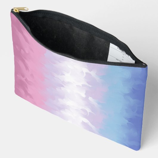Boho Pastel Fluffy Abstract Bigender Pride Vlag Etui (Open)