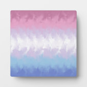 Boho Pastel Fluffy Abstract Bigender Pride Vlag Fotoplaat (Voorkant)