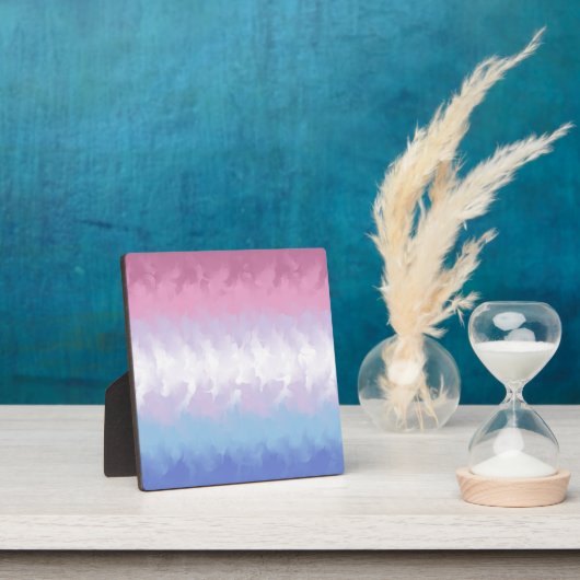 Boho Pastel Fluffy Abstract Bigender Pride Vlag Fotoplaat (Insitu)