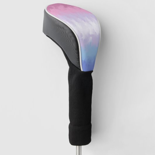 Boho Pastel Fluffy Abstract Bigender Pride Vlag Golfheadcover (Schuin)