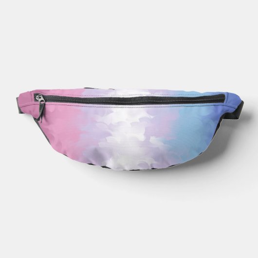 Boho Pastel Fluffy Abstract Bigender Pride Vlag Heuptasje (Liggend)