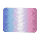 Boho Pastel Fluffy Abstract Bigender Pride Vlag Magneet (Horizontaal)