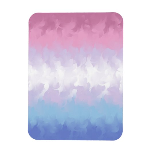 Boho Pastel Fluffy Abstract Bigender Pride Vlag Magneet (Verticaal)