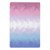 Boho Pastel Fluffy Abstract Bigender Pride Vlag Mini Klembord (Achterkant)