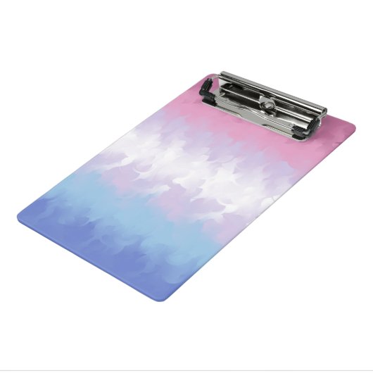 Boho Pastel Fluffy Abstract Bigender Pride Vlag Mini Klembord (Angled3)