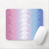 Boho Pastel Fluffy Abstract Bigender Pride Vlag Muismat (Met muis)