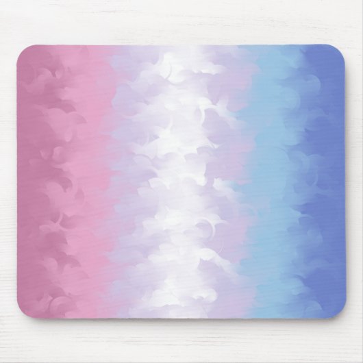 Boho Pastel Fluffy Abstract Bigender Pride Vlag Muismat (Voorkant)