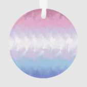 Boho Pastel Fluffy Abstract Bigender Pride Vlag Ornament (achterkant)