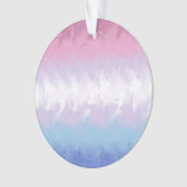 Boho Pastel Fluffy Abstract Bigender Pride Vlag Ornament (voorkant)