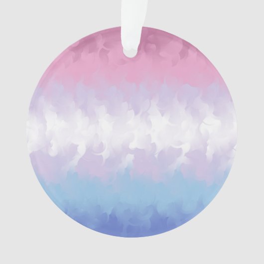 Boho Pastel Fluffy Abstract Bigender Pride Vlag Ornament (voorkant)