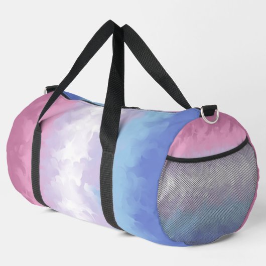 Boho Pastel Fluffy Abstract Bigender Pride Vlag Plunjezak (Rechterhoek)