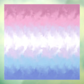 Boho Pastel Fluffy Abstract Bigender Pride Vlag Raamsticker (Vel 3)