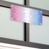 Boho Pastel Fluffy Abstract Bigender Pride Vlag Spandoek (Buitenkant Gebouw)