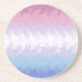 Boho Pastel Fluffy Abstract Bigender Pride Vlag Zandsteen Onderzetter (Voorkant)
