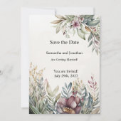 BOHO Pastel Garden Colors Save the Date Kaart (Voorkant)