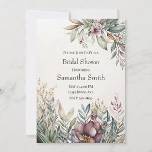 BOHO Pastel Garden Colors Wedding Vrijgezellenfees Kaart