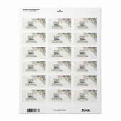 BOHO Pastel Garden Colors Weduwadres Etiket (Full Sheet)