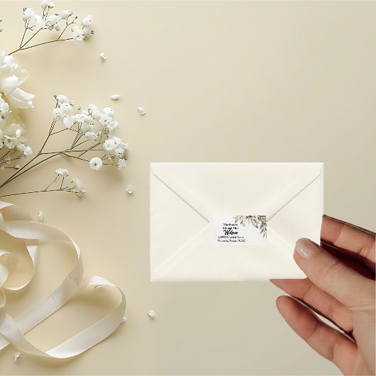 BOHO Pastel Garden Colors Weduwadres Etiket