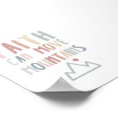 Boho pastel geloof kan bergen afdrukken verplaatse poster (Hoek)