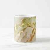 Boho Pastel Groen Beige Goud Koffiemok (Center)