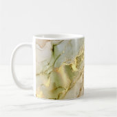 Boho Pastel Groen Beige Goud Koffiemok (Links)