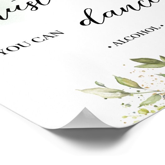 Boho pastel groen vertrouw me dat je kunt dansen t poster (Hoek)