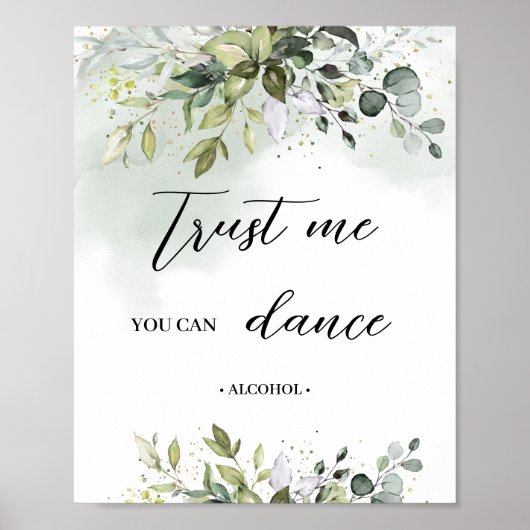 Boho pastel groen vertrouw me dat je kunt dansen t poster (Voorkant)