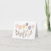 Boho Pastel Hedgehog en ballonnen bedankkaart (Achterkant)