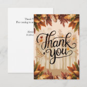 Boho Pastel Herfst Herfst Bedankkaart (Voorkant / Achterkant)