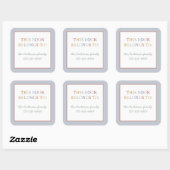 Boho Pastel Homeschool Boek Borden Vierkante Sticker (Vel)