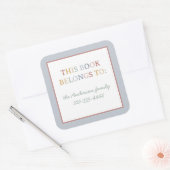 Boho Pastel Homeschool Boek Borden Vierkante Sticker (Envelop)