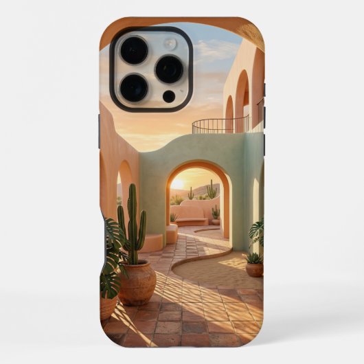 Boho Pastel iPhone 16 Pro Max Case | Sunny Hoesje (Achterkant)