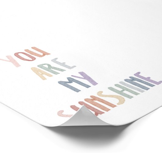 Boho pastel je bent mijn zonneschijn print (Hoek)