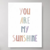 Boho pastel je bent mijn zonneschijn print (Voorkant)