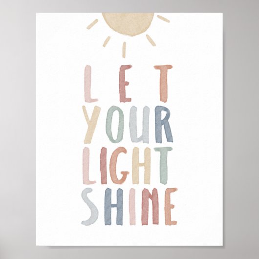 Boho pastel laat je licht glanzen print (Voorkant)