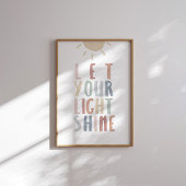 Boho pastel laat je licht glanzen print