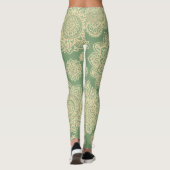Boho Pastel Mandala Salie Groen Leggings (Achterkant)