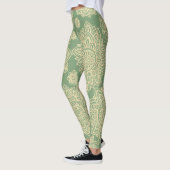 Boho Pastel Mandala Salie Groen Leggings (Links)