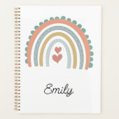 Boho Pastel Modern Elegant Rainbow personaliseren Planner (Voorkant)