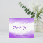 Boho Pastel Paarse Ombre Waterverf Gepersonaliseer (Staand voorkant)