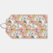 Boho Pastel Peach Waterverf Floral Name from Cadeaulabel (Achterkant Horizontaal)