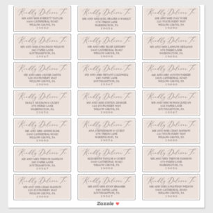 Boho Pastel Peach Wedding Guest Adresetiketten Sticker