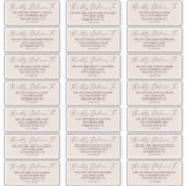 Boho Pastel Peach Wedding Guest Adresetiketten Sticker (Voorkant)