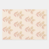 Boho Pastel Perzik Bloemenbruiloft Inpakpapier Vel (Voorkant 2)