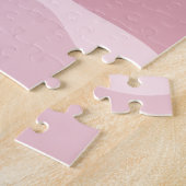 Boho Pastel Pink Landscape Mountains & Moon Sun Legpuzzel (Zijkant)