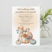 Boho Pastel Pumpkins-Baby shower Kaart (Staand voorkant)