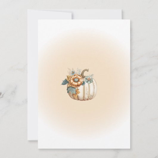 Boho Pastel Pumpkins-Baby shower Kaart (Achterkant)